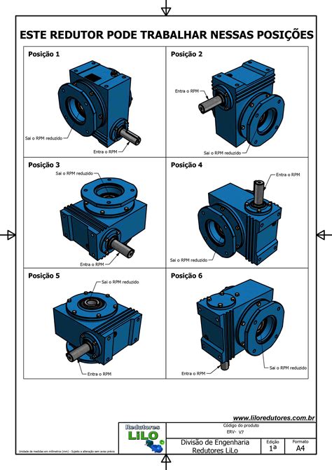 Redutores Lilo Redutor De Velocidade Tamanho Erv Modelo Coroa E