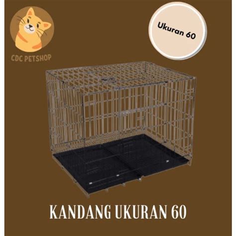 Jual KANDANG BESI LIPAT 60 KUCING 60x45x50 Anjing Kelinci Tupai