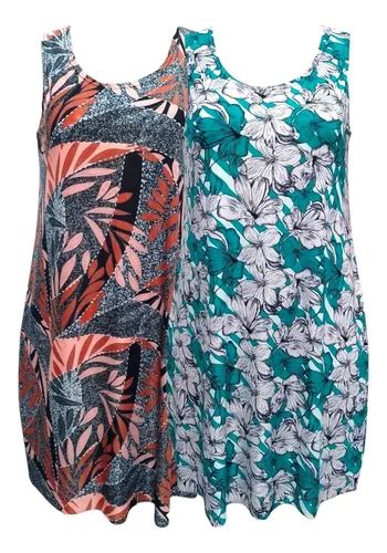 Kit Vestido Plus Size Malha Liganet Ver O Lindas Estampas Mercadolivre