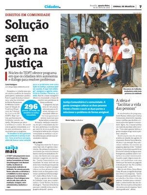 Programa Justi A Comunit Ria Destaque Em Mat Ria Do Jornal De