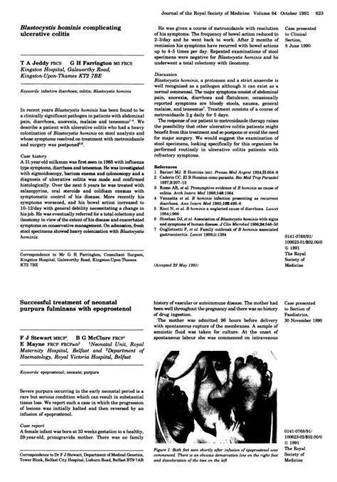 Blastocystis Hominis Symptoms