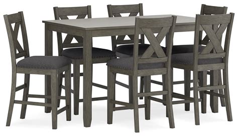 Caitbrook Counter Height Dining Table And Bar Stools Set Of 7 D388