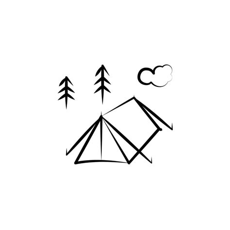 Camp Tent Vector Icon 22340653 Vector Art At Vecteezy