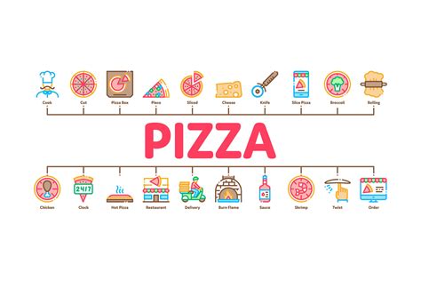 Pizza Delicious Food Minimal Infographic Banner Vector By Pikepicture