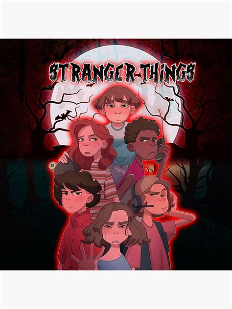 Stranger Things Merch Fanart Poster For Sale By Burstartmod Redbubble