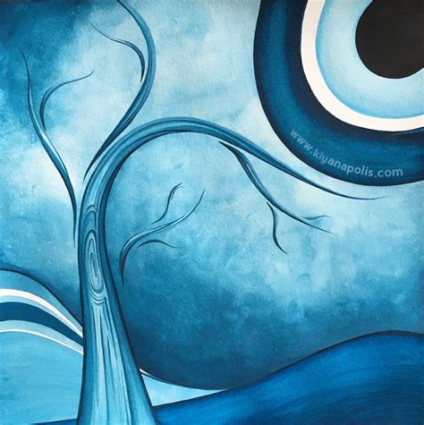 Evil Eye Painting Abstract Art Landscape Painting Persian Etsy