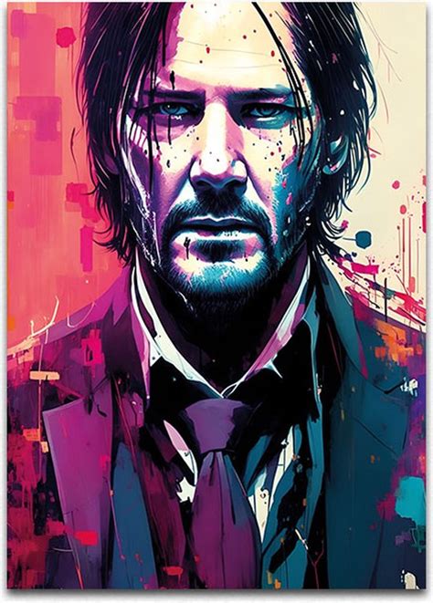 John Wick Movie Poster Luxe Metalen Wall Art 90 64 Cm