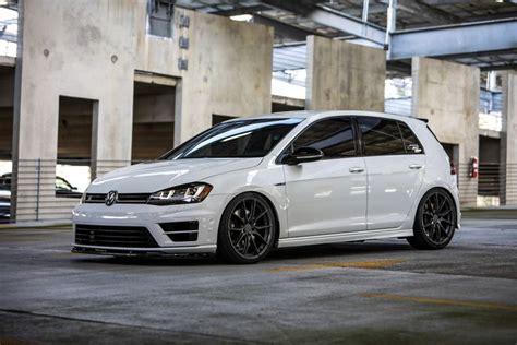 Glossy White VW Golf Reworked To Awe With Contrasting Black Accents