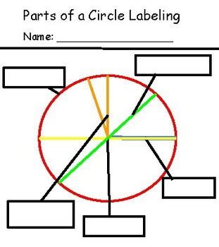 Parts of a Circle Labeling by Olivia Marshall | TPT