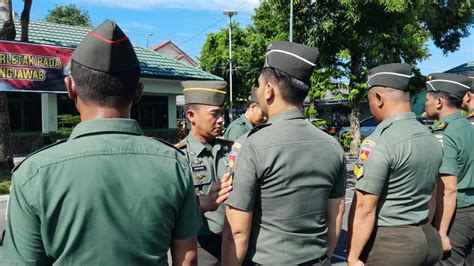 Dandim Tegal Pimpin Upacara Korps Raport Kenaikan Pangkat Periode 1