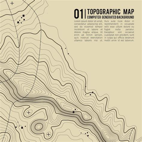 Tło Mapy Topograficznej Z Miejscem Na Kopię Mapa Topograficzna Linii