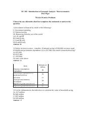 Week 4 Questions With Solutions EC 202 Introduction To Economic