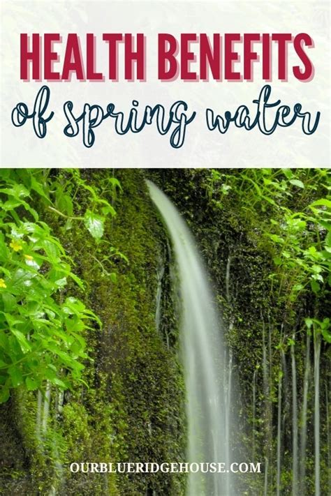 The Health Benefits of Spring Water - Our Blue Ridge House