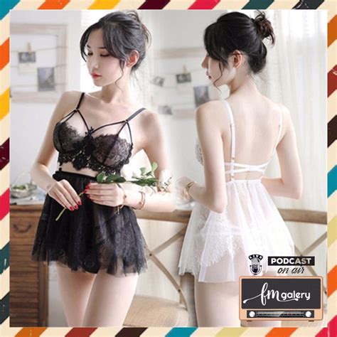 Jual Fm Galery Lingerie Sexy Pakaian Dalam Wanita Rok Suspender Renda