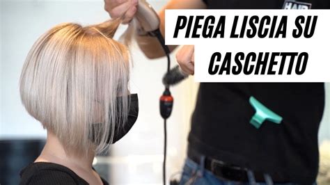 Piega Liscia Su Caschetto Come Usare La Spazzola Tonda O Piatta YouTube