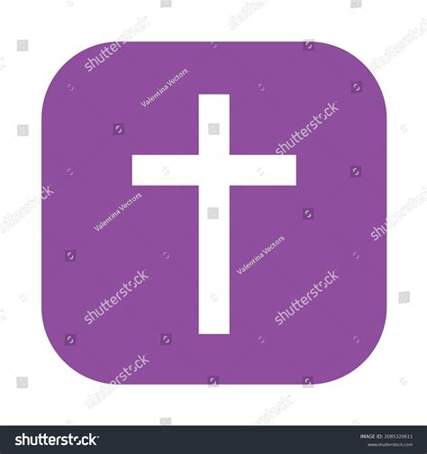 Christian Cross Symbol Purple Vector Emoji Stock Vector (Royalty Free ...