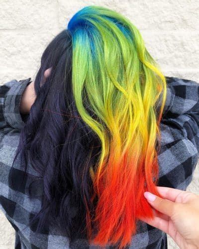 23 Brilliant Split Hair Color Ideas Thatll Make You Dye Your Hair Split Dyed Hair Split