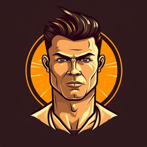 Logotipo De Dibujos Animados De Cristiano Ronaldo 6 Foto Premium