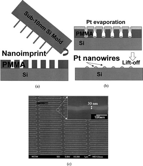 Schematic Process Flow Of Nanoimprint A Lift Off As Well As Pt