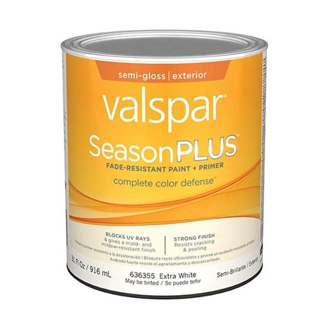 Valspar Seasonplus Exterior Tintable Paint Extra White Semi Gloss