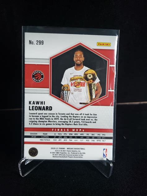 Panini Mosaic Finals Mvps Silver Prizm Kawhi Leonard For