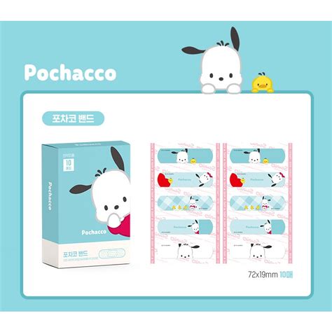 Sanrio Bandsanrio Cartoon Character Cute Sticker Band Set 10p Pocahco