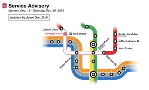 “Red Line service will be unavailable at Farragut North, Metro Center ...