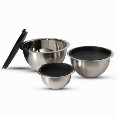 Wolfgang Puck 6 Piece Stainless Steel Mixing Bowl Set With Lids 3 Sizes 1qt 3qt 5qt Ove 1