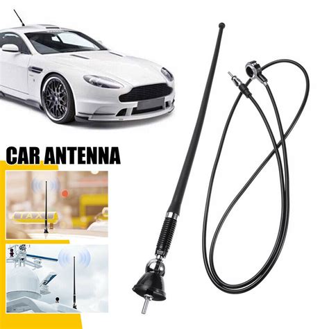 Inch Amplified Antenna Aerial Am Fm Radio Car Auto Roof Mast Whip