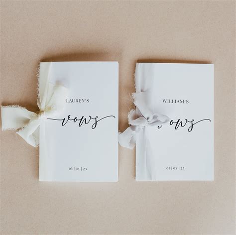 This Modern Wedding Vows Cards Template Is Fully Editable And Features