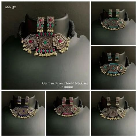 Brass Mix German Silver Thread Necklace GSN 52 At Rs 200 Piece In