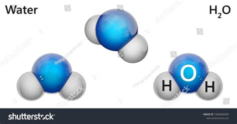 Water Molecular Formula H2o Clear Odorless Stock Illustration 1060686584