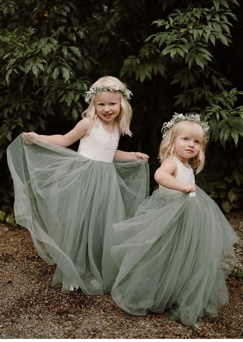 Green Flower Girl Dresses Green Themed Wedding Wedding Flower Girl