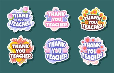 Happy Teacher Day Sticker Set