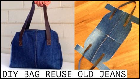 Diy Jeans Purse Bag Zipper Handbag Out Of Old Jeans Bolsa Diy Coubdre