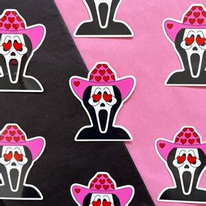 Scream Sticker Ghostface Sticker Ghostface Cowboy Vinyl Sticker Scream