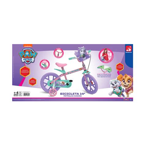 Bicicleta Infantil Aro Patrulha Canina Bandeirante