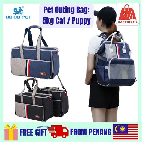 Dodopet Pet Carrier Backpack Cat Bag Kucing Carrier Dog Shoulder Bag