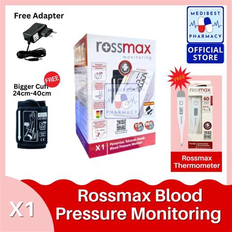 Free 1 Rossmax Thermometer Rossmax Blood Pressure Monitoring X1 Lazada