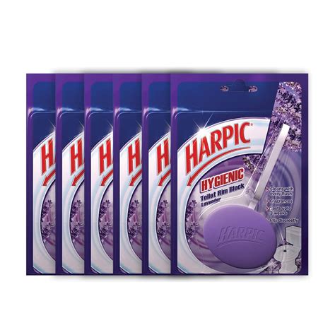 Harpic Hygienic Toilet Cleaner Rim Block Lavender 26 G Pack Of 6