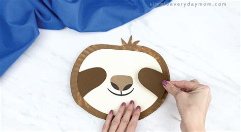 Paper Plate Sloth Craft For Kids With FREE Template