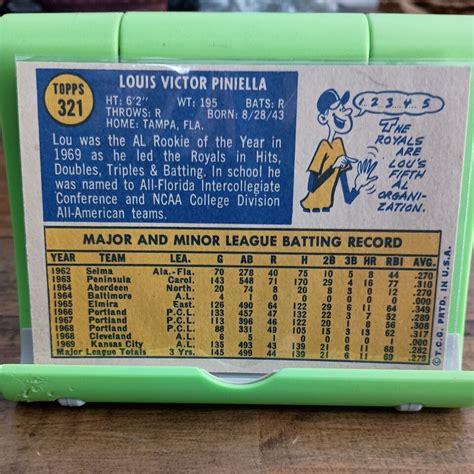 1970 Topps 321 Lou Piniella ROOKIE ALL STAR HOF EX EBay