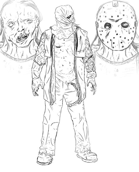 Jason Friday The 13th Coloring Pages Coloring Pages