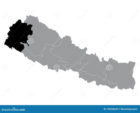 Location Map of Sudurpashchim Pradesh Province Stock Vector ...