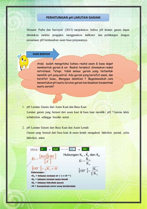 Modul Pembelajaran Kimia Hidrolisis Garam Pdf