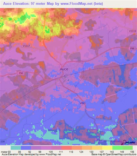 Elevation of Auce,Latvia Elevation Map, Topography, Contour