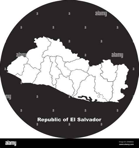 Republic Of El Salvador Map Icon Vector Illustration Symbol Design