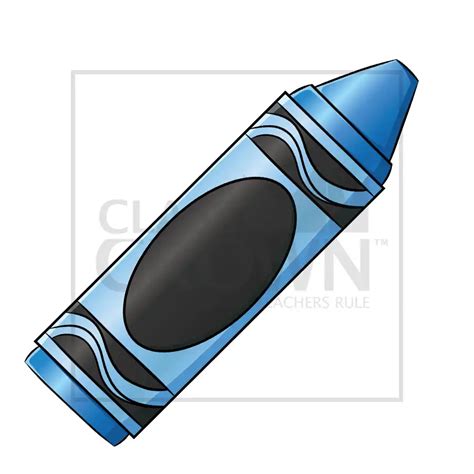 Blue Crayon Clipart Classcrown