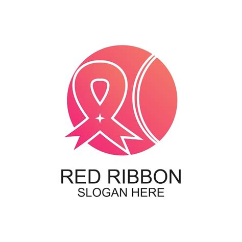 Premium Vector | Red ribbon logo design design simple concept premium vector