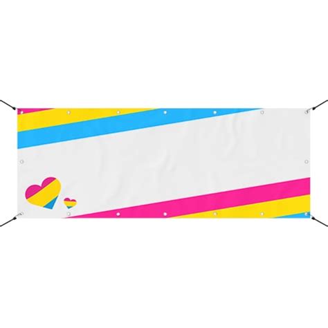 Pansexual Flag LGBTQ Gay Pride Design Large Personalised Banner 10ft X 4ft Partyrama